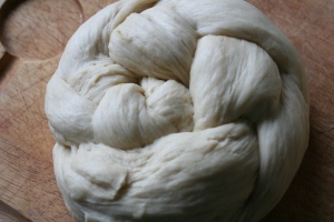 Challah knot pre-baking